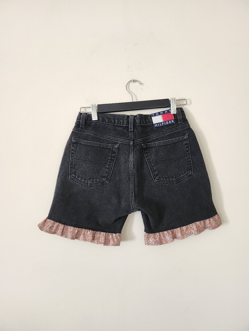 Re Worked Denim Ruffle Shorts - Picture 3 of 7